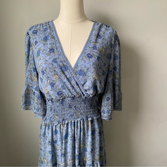 Max Studio blue flowy floral midi dress - Picture 3 of 11